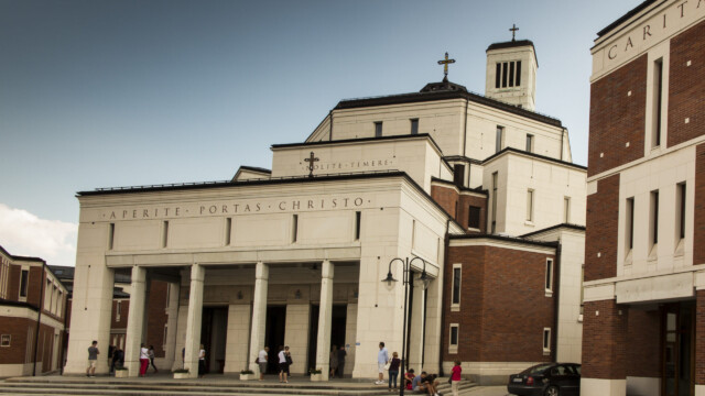 Sanctuary in Lagiewniki. The centre of Pope John Paul II. Millions of pilgrims from around the world visit it every year.